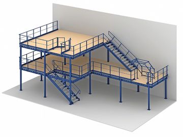 plancher de mezzanine augmenté résistant de stockage de 1 - 2 niveaux pour le stockage industriel