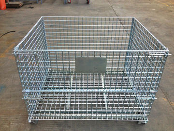 Cage en acier soudée empilable industrielle de palette de grillage pour le stockage d'entrepôt