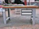 Banc de travail d'acier inoxydable d'atelier d'outil avec le dessus de banc de bois dur d'étal de boucher