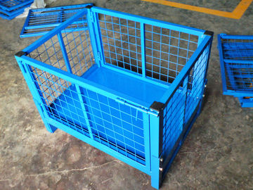 Cages galvanisée/de poudre revêtement en métal de palette pour le petit stockage de pièces