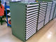 Coffres et Cabinets d'outil industriels avec 3 - 15 tiroirs, verts